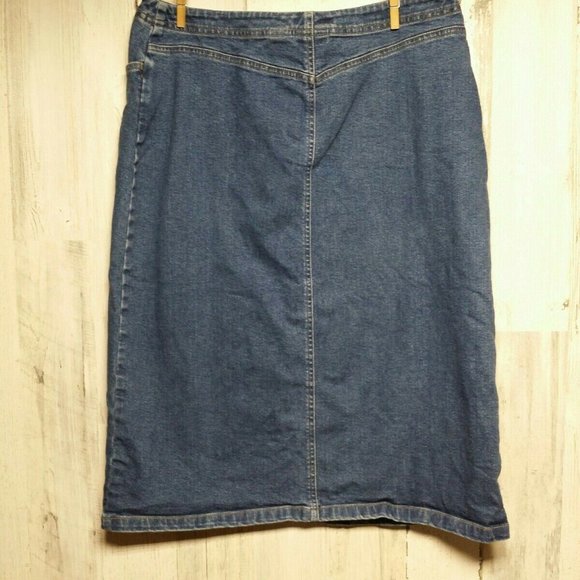 Villager Blue Denim Midi Skirt - Picture 4 of 5